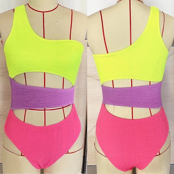 One Shoulder Monokini Swimwear Sexy Bathing Suits - Picture 4 of 7